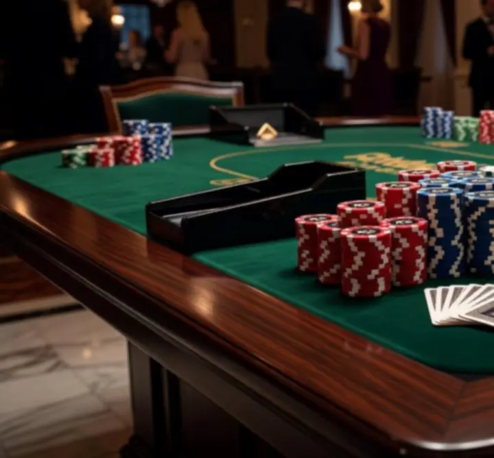 Profesionální pokerové stoly, ruleta a kasino vybavení na eventu